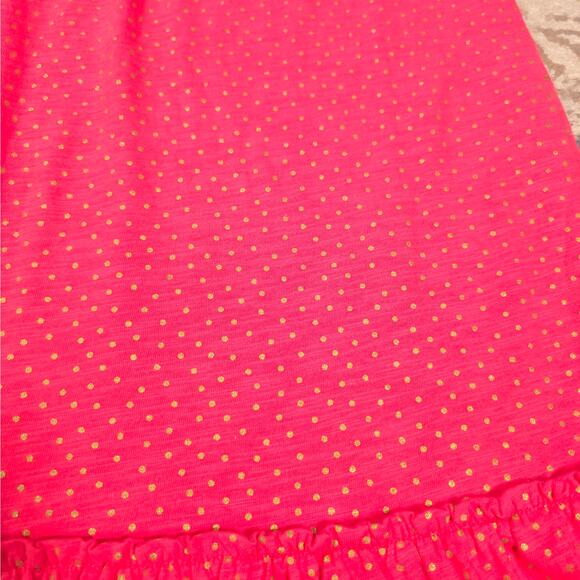 Boden Gold Metallic Polka Dot Short Sleeve Dress Women Size 12R Peplum Tiered - Picture 5 of 9